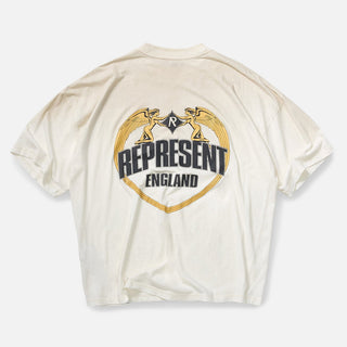REPRESENT ANGEL BORDER TEE - WASHED ECRU