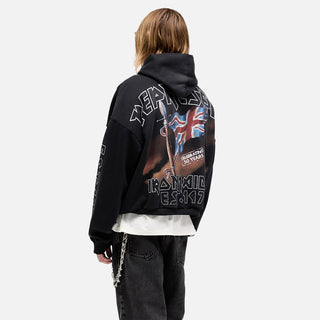 IRON MAIDEN X REPRESENT STEED HOODIE - STAINED BLACK