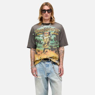 IRON MAIDEN X REPRESENT HOLY SMOKE T-SHIRT - SUNFADE GREY