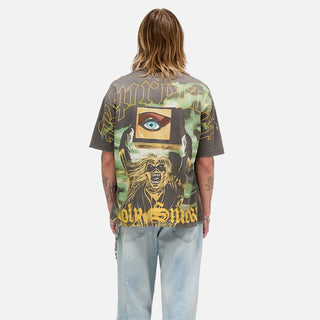 IRON MAIDEN X REPRESENT HOLY SMOKE T-SHIRT - SUNFADE GREY