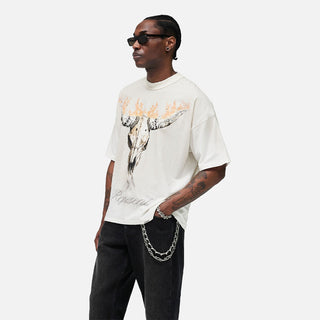 BRITISH COWBOYS T-SHIRT - WASHED ECRU
