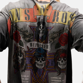 GUNS N` ROSES TOUR T-SHIRT - STAINED BLACK