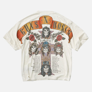 GUNS N` ROSES TOUR T-SHIRT - FLAT WHITE
