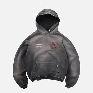 GUNS N` ROSES TOUR HOODIE - STAINED BLACK