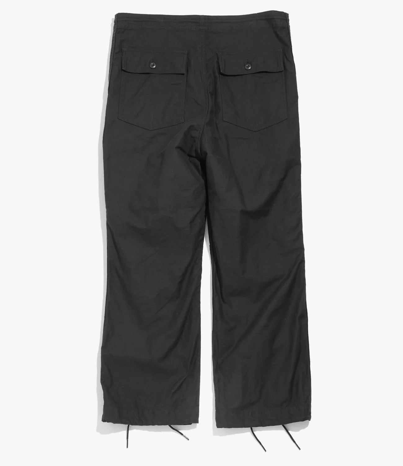 STRING FATIGUE PANT BACK SATEEN  - BLACK