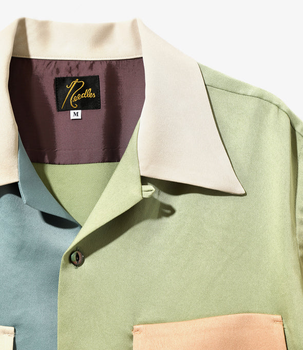 S/S CLASSIC SHIRT - LIGHT TONE - POLY SATEEN / MULTI COLOR