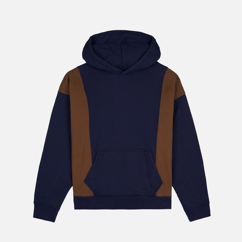 MENDOZA CROPPED HOODED SWEATSHIRT - NAVY