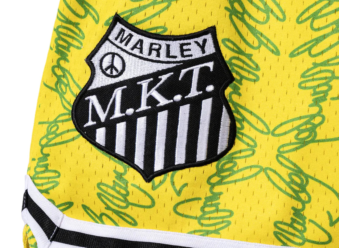 BOB MARLEY SOCCER SHORTS - YELLOW