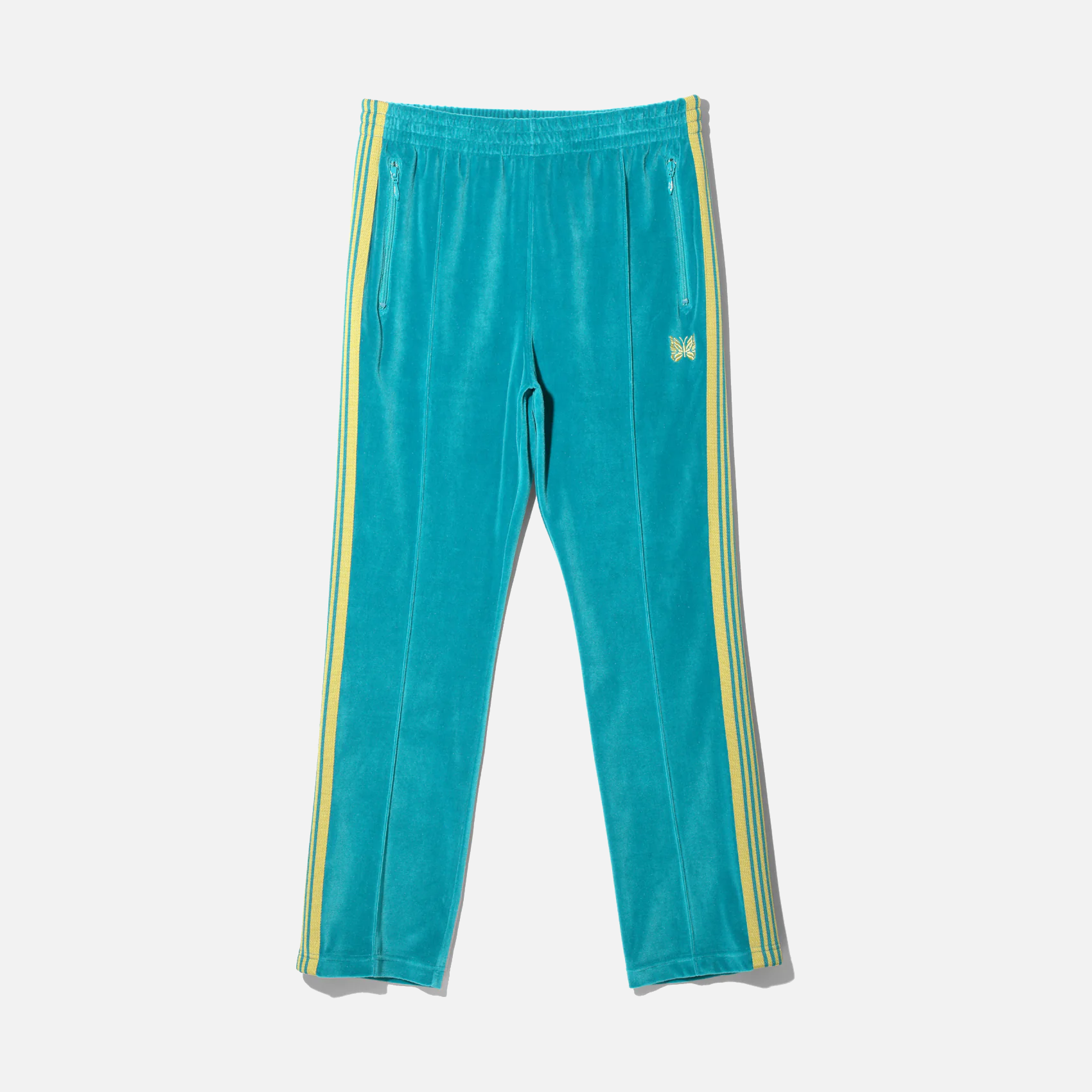 NARROW TRACK PANT C/PE VELOUR - TURQUOISE NARROW TRACK PANT C/PE VELOUR - TURQUOISE
