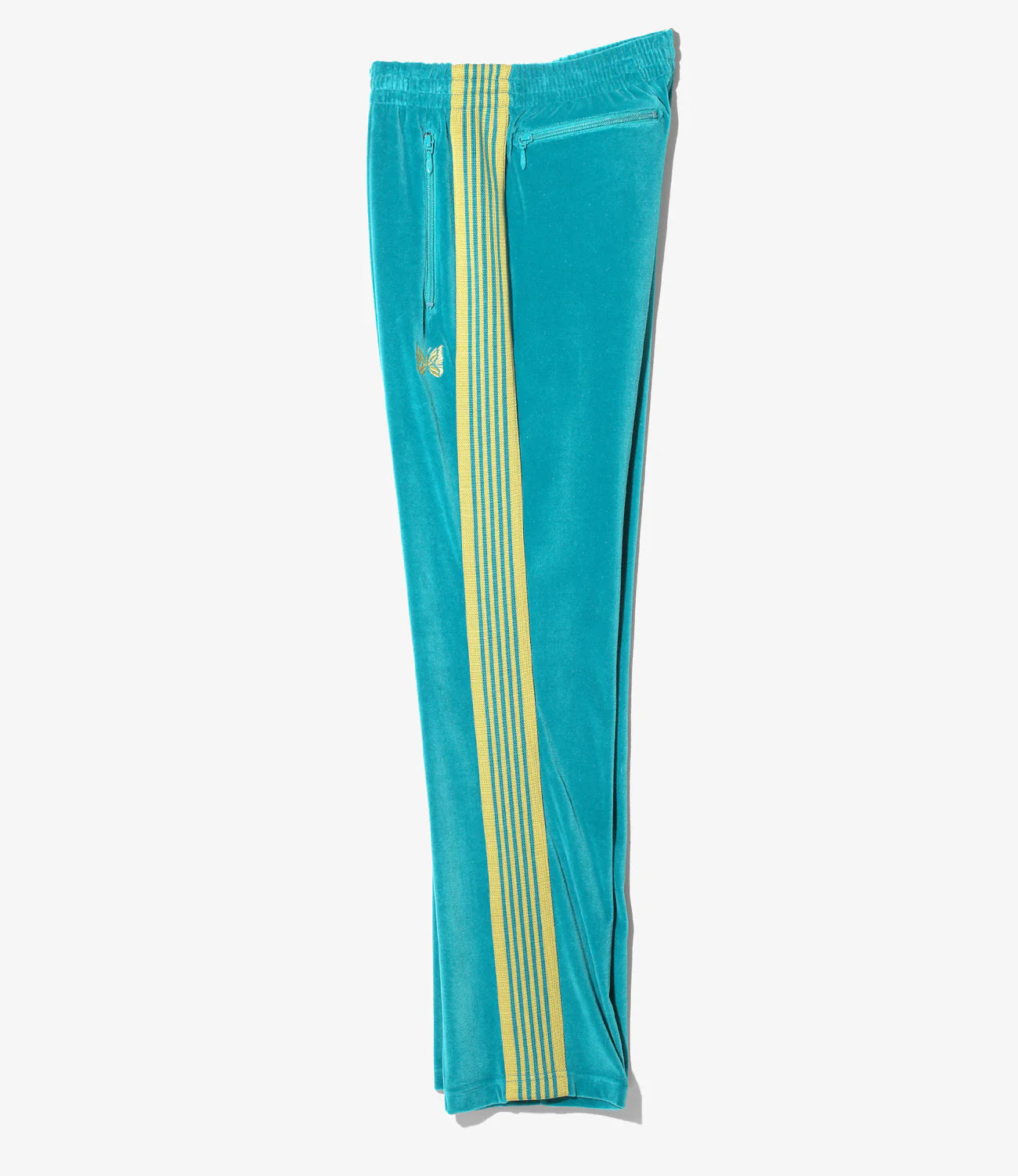 NARROW TRACK PANT C/PE VELOUR - TURQUOISE