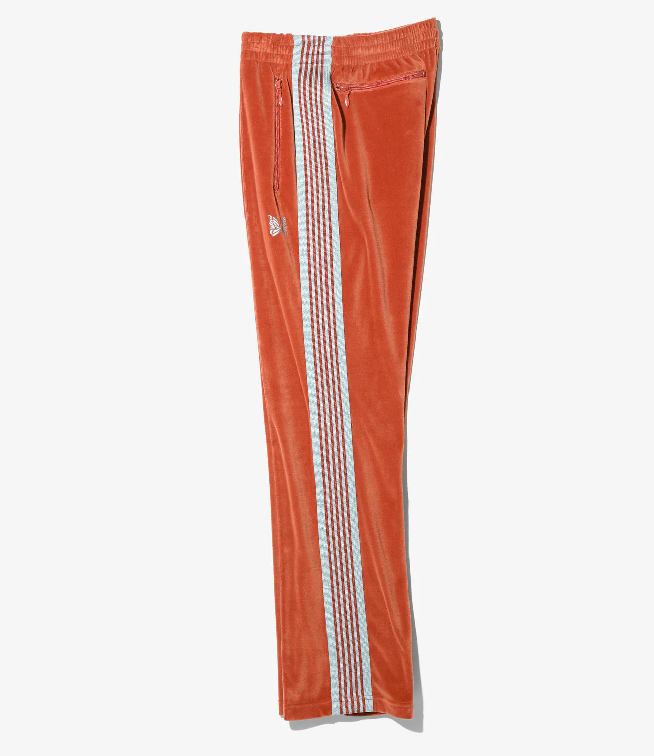 NARROW TRACK PANT C/PE VELOUR - BRICK