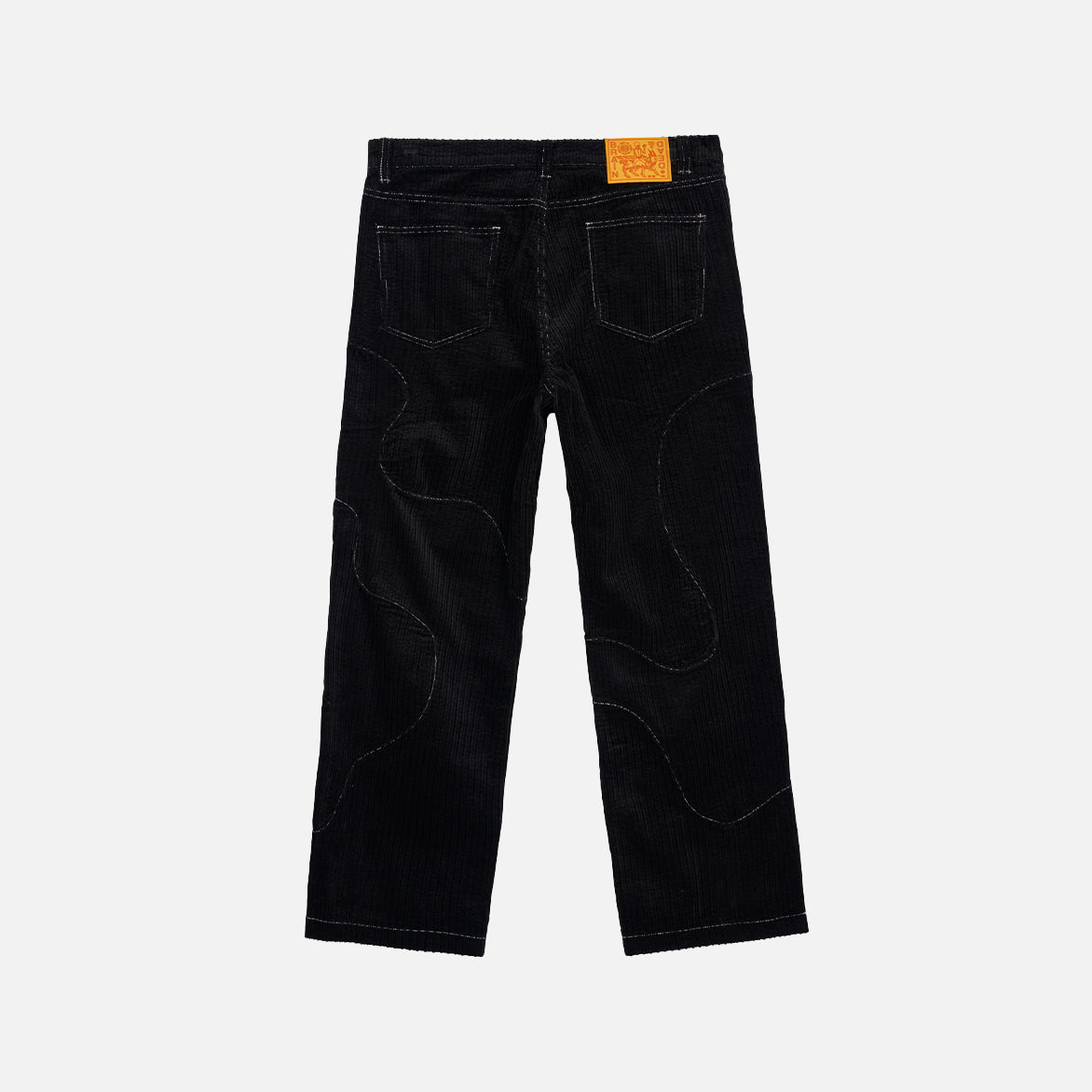 ORGANIC PANELED CORDUROY PANTS - BLACK