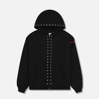 ZERO STUDDED HOODIE - BLACK