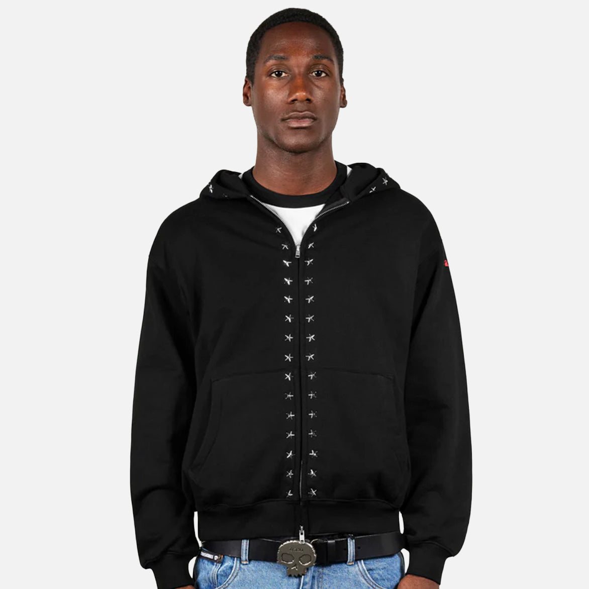 ZERO STUDDED HOODIE - BLACK – lapstoneandhammer.com