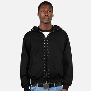 ZERO STUDDED HOODIE - BLACK