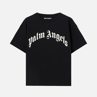 CURVED LOGO REGULAR TEE - BLACK / OFF WHITE