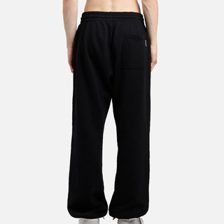 WAIST LOGO SWEATPANTS - BLACK / RED