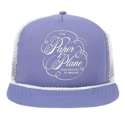 PAPER PLANES SCRIPT TRUCKER HAT - LAVENDER