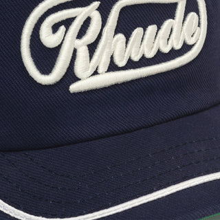 RHUDE PATCH TRUCKER HAT - NAVY / WHITE
