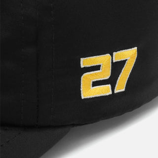 RHUDE SPORTS CLUB CURVED BRIM HAT - BLACK