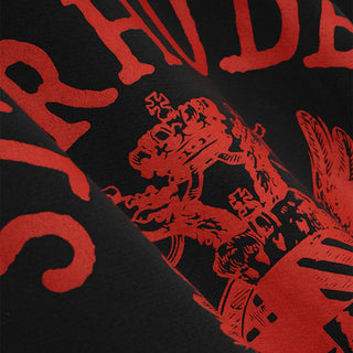 ST. RHUDE SEAL ZIP-UP HOODIE - VINTAGE BLACK / RED