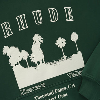 THOUSAND PALMS HOODIE - VINTAGE FOREST GREEN /  WHITE