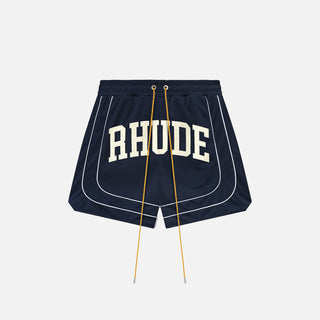 BAGGY COLLEGIATE LOGO SHORT - NAVY / CREAM