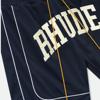 BAGGY COLLEGIATE LOGO SHORT - NAVY / CREAM