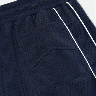 BAGGY COLLEGIATE LOGO SHORT - NAVY / CREAM