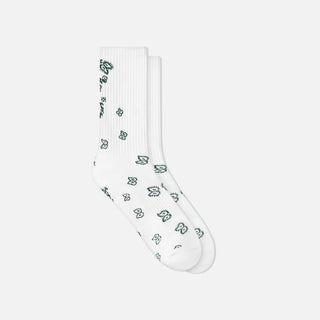 RHUDE BANDANA SOCK - WHITE / GREEN