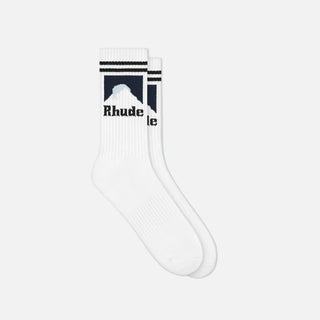 MOONLIGHT SOCK - WHITE / NAVY