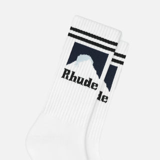 MOONLIGHT SOCK - WHITE / NAVY
