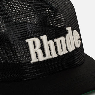 RHUDE LOGO MESH HAT - BLACK / WHITE