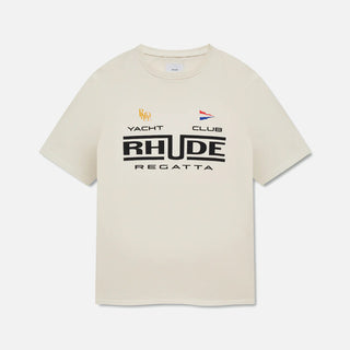 RHUDE REGATTA CLUB TEE - VINTAGE WHITE / BLACK