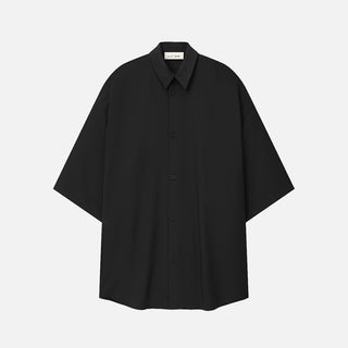 3/4 SLEEVE BUTTON UP SHIRT - VINTAGE BLACK