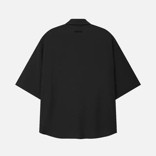 3/4 SLEEVE BUTTON UP SHIRT - VINTAGE BLACK