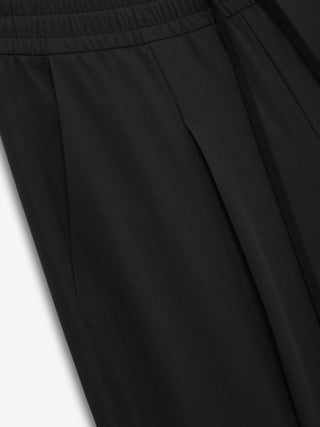 PLEAT FRONT DRAWSTRING PANT - VINTAGE BLACK