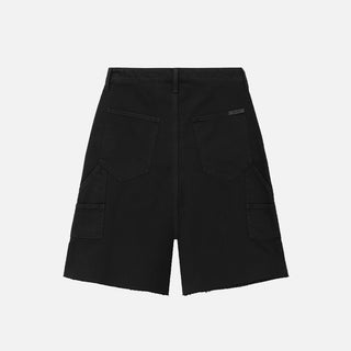 RAW CUT 5-POCKET SHORT - OVERDYED BLACK