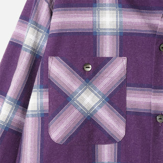 ONE-UP SHIRT - PRINTED FLANNEL/PLAID - PURPLE