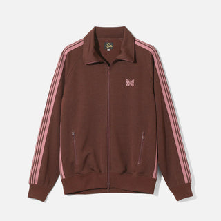 TRACK JACKET POLY SMOOTH - BROWN