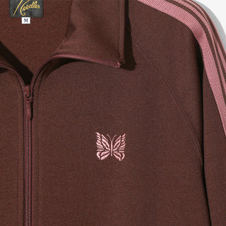 TRACK JACKET POLY SMOOTH - BROWN