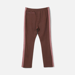 NARROW TRACK PANT POLY SMOOTH - BROWN