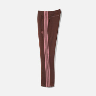 NARROW TRACK PANT POLY SMOOTH - BROWN