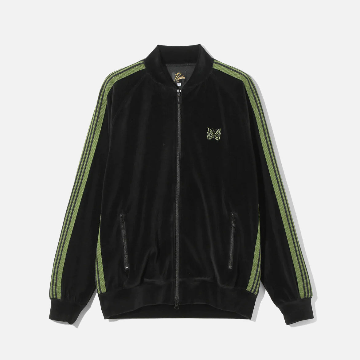 RIB COLLAR TRACK JACKET - C/PE VELOUR - BLACK – lapstoneandhammer.com