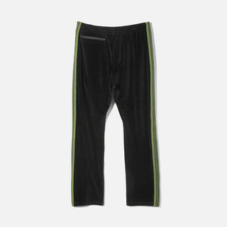 NARROW TRACK PANT - C/PE VELOUR - BLACK