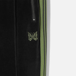 NARROW TRACK PANT - C/PE VELOUR - BLACK