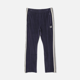 NARROW TRACK PANT - C/PE VELOUR - NAVY