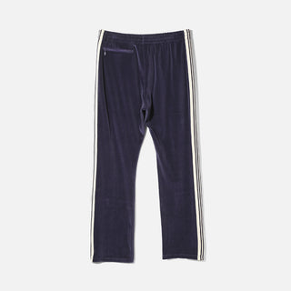 NARROW TRACK PANT - C/PE VELOUR - NAVY