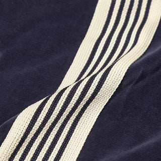 NARROW TRACK PANT - C/PE VELOUR - NAVY