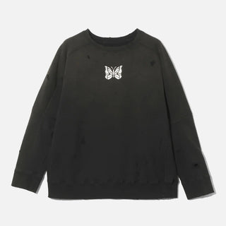 DECONSTRUCTED SWEAT SHIRT FRENCH TERRY - BLACK